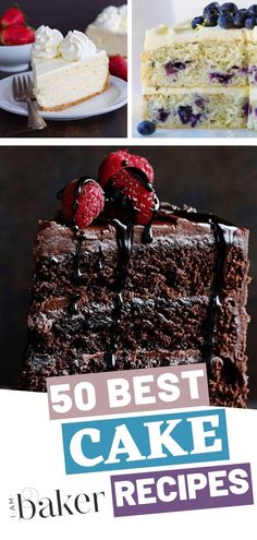 the 50 best cake recipes are on display