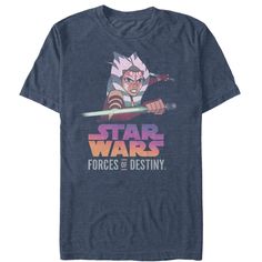 Star Wars Mens - Forces of Destiny Ahsoka Fight T Shirt Star Wars Graphic Tees, Classic Star Wars, Star Wars Tees, Star Wars Men, Star Wars Outfits, Star Wars Tshirt, Vintage Star Wars, Star Wars Shirts, Tee Shirt Homme