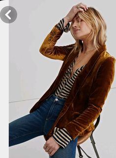 Style Inspiration Fall, Velvet Blazer, Moda Fashion, Look Fashion, Winter Style, Autumn Winter Fashion, Lucky Brand