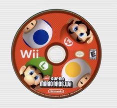 nintendo wii game disc with mario bros and luigi's eggs on the disc cover