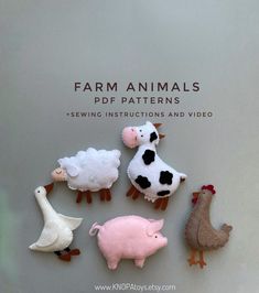 farm animals sewing instructions and video