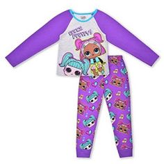 Lol Surprise! Girl's Lol Surprise Dolls 2 Pack Coordinates, Raglan Long Sleeve Shirt And Jogger Pants Set For Kids Size 10 Purple Multicolored Cotton 23pa5e5 Kids Christmas Pjs, Lol Surprise Dolls, Raglan Long Sleeve, Printed Joggers, Jogger Set, Short Pajama Set, Affordable Clothes