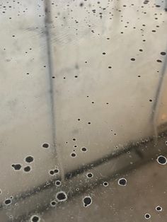 drops of water are on the glass surface