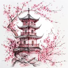 Chinese Tattoo Design Kit Chinese Tattoo Art, Blossom Tree Tattoo, Chinese Picture, Pink Tattoo, Cherry Blossom Trees, Chinese Tattoo, Asian Tattoos, Japanese Sleeve Tattoos, Japanese Sleeve