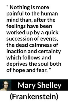 mary sheley franklin quote about being afraid