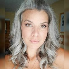 Silver White Hair, Grey Hair Don't Care, Hair Challenge, Grey Hair Inspiration, Gray Hair Growing Out, Silver Grey Hair, Natural Gray Hair