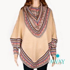 Extra-fine alpaca turtleneck poncho, made with the finest alpaca. Soft and warm alpaca sweater, this is a versatile garment, ideal for the cold winter seasons. It shows a casual design with Andean designs and bright colors. Spacious and elegant alpaca wool poncho. -Combines with almost everything. -Get compliments every time you wear it. -With a design of ethnic figures on the upper part. -Unique and elegant. Cozy Alpaca Poncho For Winter, Cozy Alpaca Cape For Winter, One Size Alpaca Poncho For Fall, Winter Alpaca Poncho Cape, Winter Alpaca Cape Poncho, Cozy Long Sleeve Alpaca Poncho, Bohemian Alpaca Cape For Fall, Brown Alpaca Poncho For Winter, Cozy Brown Alpaca Poncho