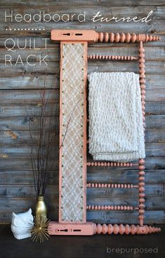 an old radiator has been repurposed to look like it is being used as a towel rack