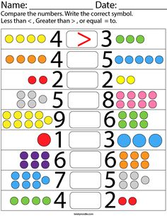 a worksheet with numbers and symbols to help students learn how to count the numbers