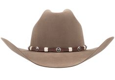 Fitted Brown Western Hat Bands, Fitted Western Brown Hat Bands, Western Style Brown Hat Bands For Ranch, Rustic Brown Hat Bands For Rodeo, Western Brown Hat Bands For Ranch, Western Concho Hat Bands For Rodeo, Western Hat Bands With Concho For Curved Brim, Country Style Concho Hat Band For Rodeo, Western Brown Hat Bands For Rodeo