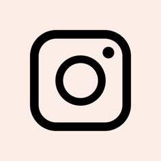 a black and white instagram icon on a beige background