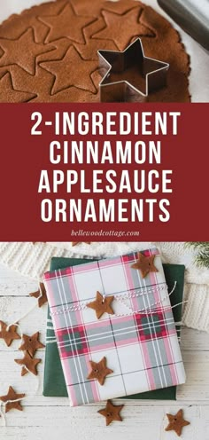 two ingredient cinnamon apple sauce ornament for christmas