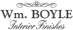 the logo for wm boyle interior finishes