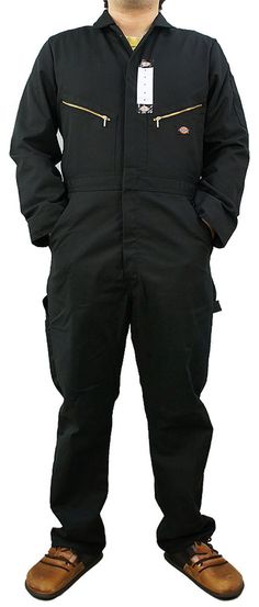 PRICES MAY VARY. SUPERIOR COMFORT FIT: These coveralls feature a generous, roomy fit in the chest & shoulders, a bi-swing back to accommodate a full range of motion, elastic waist inserts for exceptional comfort, & concealed snaps at waist, neck & cuffs for secure fit STURDY FUNCTIONALITY: These deluxe coveralls are built for hard work & fully equipped with a heavy duty brass 2-way front zipper, roomy front & back pockets secured with brass zippers, handy dual tool pockets on the right leg, and Engineer Outfit Man, Boiler Suit Outfit, Dickies Coveralls, Dickies Clothing, Workwear Brands, Safety Clothing, Boiler Suit, Work Uniforms, Sports Shirts