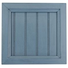 an old blue painted wooden frame with vertical lines