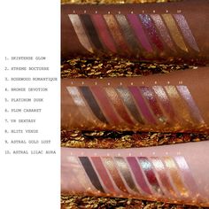 Ten starlit shadows presented in decadent colours and seductive finishes, ranging from velvet mattes, moonlit metallics to alluring astrals. Moonlit Seduction, Copper And Pink, Makeup Swatches, Neutral Design, Pat Mcgrath, Pink Pearl, Liquid Eyeliner, Cabaret, Ulta Beauty