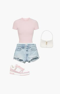 Pink Shorts Outfits, Oufits Casual, Casual Preppy Outfits, Outfit Inspo Casual, Trendy Outfits For Teens