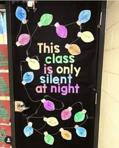 this class is only silent at night door decoration