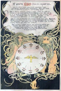 an advertisement for the zodiac clock with two women