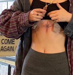 tattoo 
stars
cute Different Tattoo Styles On One Arm, 8 Pointed Star Tattoo Nesta, Between Chest Tattoo, Sternum Star Tattoo, Celestial Sternum Tattoo, Upper Sternum Tattoo, Moon Tattoo Chest, Lower Sternum Tattoo, Chest Tattoo Woman