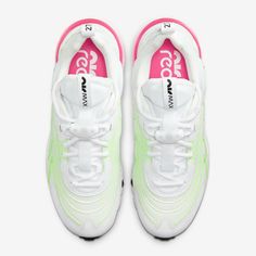 Style No. CK2608-100 Color: White/Volt/Pink Legendary Air gets lifted. Nike's 1st lifestyle Air Max brings you comfort, bold style and 270 degrees of Air to showcase one of our greatest innovations yet. Add a lightweight, airy upper and a low-cut collar and you've got the perfect got-to kicks for everyday fun. The Nike Air Max 270 React ENG combines a full-length React foam midsole with a 270 Max Air unit for unrivalled comfort and a striking visual experience. Nike Air Max 270 React ENG Women's Bright Shoes, Nike Air Max 270 React, Preppy Shoes, Air Max 270 React, 270 React, Air Max Women, Bold Style, Nike Air Max 270, Air Max 270