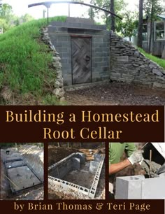 the cover of building a homestead root cellar