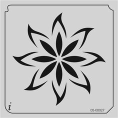 a black and white image of a flower on a gray background, with the letter i in