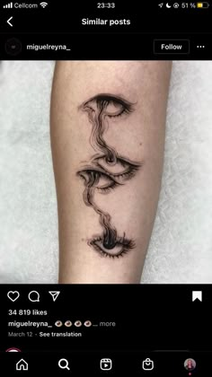 a person with a tattoo on their leg