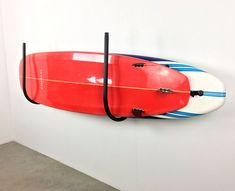 paddleboard wall rack padded metal Storage Ceiling, Paddle Board Storage, Surfboard Wall Rack, Paddleboard Rack, Surfboard Storage, Garage Organization Systems, Surf Rack, Surfboard Rack, Board Rack