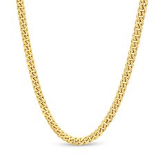 You'll appreciate the easy wearability of this classic Italian gold Cuban curb chain necklace. Fashioned in warm hollow 10K gold This 4.5mm-wide Cuban curb chain is certain to be worn often. Looks great worn alone or layered with other chains, necklaces and pendants This 22.0-inch necklace secures with a lobster claw clasp. Curb Chain Necklace, Gold Chains For Men, Mens Chain Necklace, Yellow Gold Chain, Mens Gold, Fine Jewelry Gift, Fine Jewellery Necklace, Curb Chain, 10k Gold