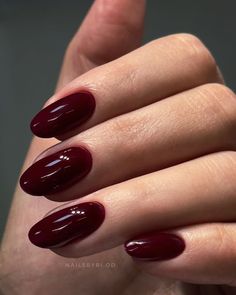 This design adds a modern twist to the classic burgundy nails. With a combination of matte and glossy finishes, it creates a unique texture that stands out. The nail art features subtle geometric accents in a darker shade, adding a contemporary edge to the look. This is ideal for those who want to add a bit of flair to their nails without going overboard.  Photo credit by: @nailsbyri.od Matt Burgundy Nails, Black And Red Matte Nails, Matte Dark Red Nails, Darker Nails, Dark Burgundy Nails, Fall Nails Burgundy, Burgundy Matte Nails, Burgundy Fall Nails, Pink Nails Opi