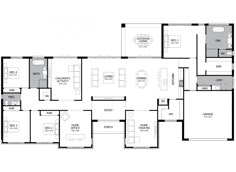 the floor plan for an apartment with four bedroom and two bathroom areas, including one living room