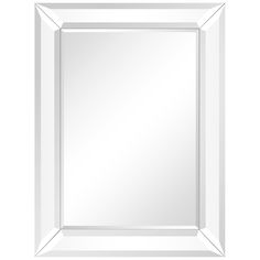 an empty white square mirror on a white background