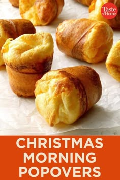 christmas morning popovers with text overlay