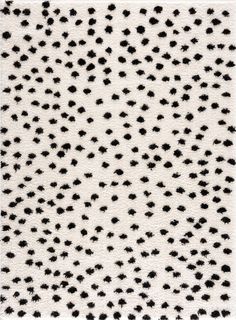 Cansu Black & White Dotted Area Rug. Neutral Furniture, Area Rug Sizes, Shag Area Rug, Black Area Rugs, Luxury Rug, Geometric Area Rug, Nebraska Furniture Mart, Contemporary Area Rugs, White Area Rug