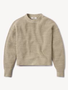 Marled Haze Seafarer Cotton Crewneck - Buck Mason- Modern American Classics Spring Outerwear, Buck Mason, Waffle Stitch, Raw Denim, Women's Sweaters, Shoes With Jeans, Mens Spring, Cotton Polo, Suit Shop