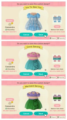 an info sheet showing different types of clothing