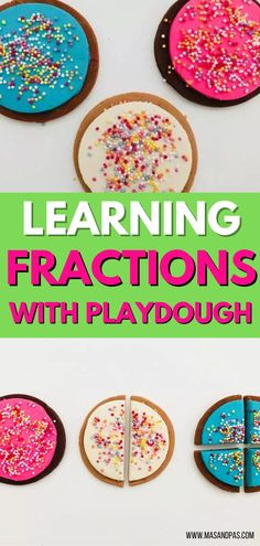 an image of learning fractions with play dough