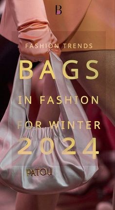 Brunette from Wall Street runway bag trend report with text overlay fashion trends bags in fashion for winter 2024 New Bags Trend 2024, Fashion2024 Trends, New Bags, Latest Purses Womens Fashion, Winter Bags 2023, Winter Bags 2024, Fall 2024 Purse Trends, Bags Trend 2023 2024, Fall 2024 Bag Trends