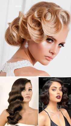 Wedding Dresses Vintage 50s, Vintage Wedding Hairstyles, Easy Hair Up, Wedding Hairs, Easy Updos For Medium Hair, Vintage Updo, Retro Wedding Hair, Office Hairstyles