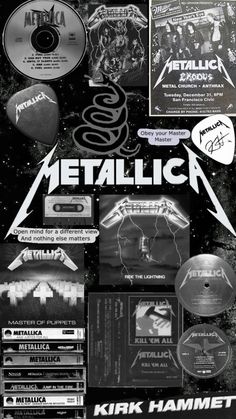 an advertisement for metallicica, the band's first album