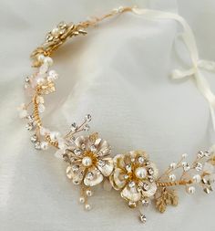 Beautiful gold silver floral vintage Victorian headpiece  with Swarovski crystals. Perfect for a special occasion. Comes beautifully packaged in a pouch. Victorian Headpiece, Leaf Tiara, Bridal Flower Headband, Floral Hair Vine, Pearl Bridal Headpiece, Hair Vine Bridal, Bridal Flower, Bridal Hair Vine, Pearl Bridal