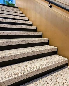 Terrazzo Stairs Design, Granite And Tiles Stairs, Floor Chips Design Ideas, Ceramic Stairs Modern, Stairs Granite Design Modern, Stair Tile Design, Staircase Steps Design, Step Tiles Design, Stairs Design Granite