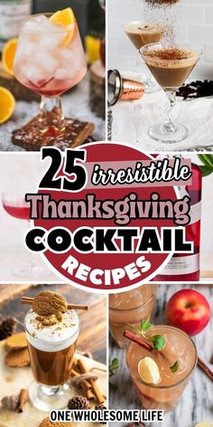 Collage of Fall cocktail recipes. Drinks For Thanksgiving, Easy Fall Cocktail Recipes, Fall Cocktail Recipes, Autumn Drinks, Cocktail Recipes For A Crowd, Thanksgiving Cocktail Recipes, Thanksgiving Cocktail, Recipes For A Crowd, Fall Cocktails Recipes