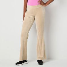 Made from soft plush velour in a baby blue hue, this pair of Juicy By Juicy Couture women's flare track pants is a casual, comfortable piece you can wear on laid-back days. Cut for a classic-fit with a mid-rise, these pull-on pants feature the word "Juicy" embellished on the back with rhinestones. Complete the look with your favorite sneakers and the matching track jacket from the collection.Front Style: Flat FrontClosure Type: Pull OnFit: Classic FitRise: Mid RiseFiber Content: 95% Polyester, 5 Pull On Pants, Track Jacket, Blue Hues, Track Jackets, Juicy Couture, Track Pants, Soft Plush, Baby Blue, The Collection