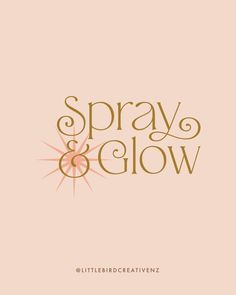 Spray & Glow is a new mobile spray tanning business located in Waikato.

Jordain, the owner of Spray & Glow, contacted us to create a brand that stood out against her competitors for her mobile spray tanning business that services Hamilton & Surrounds in the Waikato area.

We used a feminine type in a gold shade with soft pink hues to create a feminine brand that will appeal to the target audience of females living in Waikato. Mobile Spray Tan Business Names, Spray Tanning Business, Tan Vans, Airbrush Spray Tan