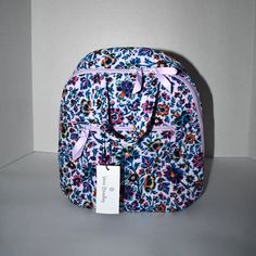 Vera Bradley Mini Totepack Cloud Vine Multi #37228-Q34 Nwt Recycled Cotton Interior Features Two Slip Pockets And A Zip Pocket Zip Closure Adjustable Strap Dimensions:32" L Dimensions: 9" L X 11" H X 5" W Machine Wash Cold, Gentle Cycle, Only Non-Chlorine Bleach, When Needed Line Dry New With Tags Vera Bradley Lunch Bags, Lunch Bags, School Lunch, Vera Bradley Bags, Vera Bradley Backpack, Lunch Bag, Recycled Cotton, Vera Bradley, Vines