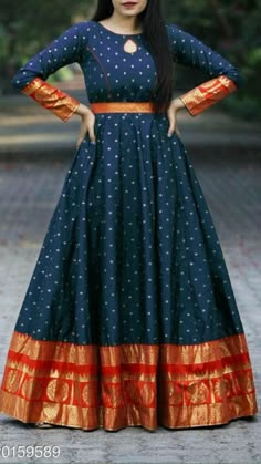 Rs.830/-   • Online payment 🔥Details What'sapp Contact Me 9361617309🔥 Long Frocks For Women, Frock Models, Simple Frock Design, Long Frock Designs, Long Gown Design, Simple Frocks, Anarkali Dress Pattern, Frock For Women, Long Gown Dress