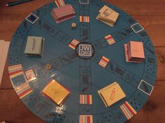 a board game with many different items on it