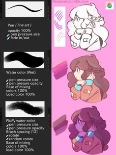 an info sheet showing how to use different colors and shapes for the hair color scheme